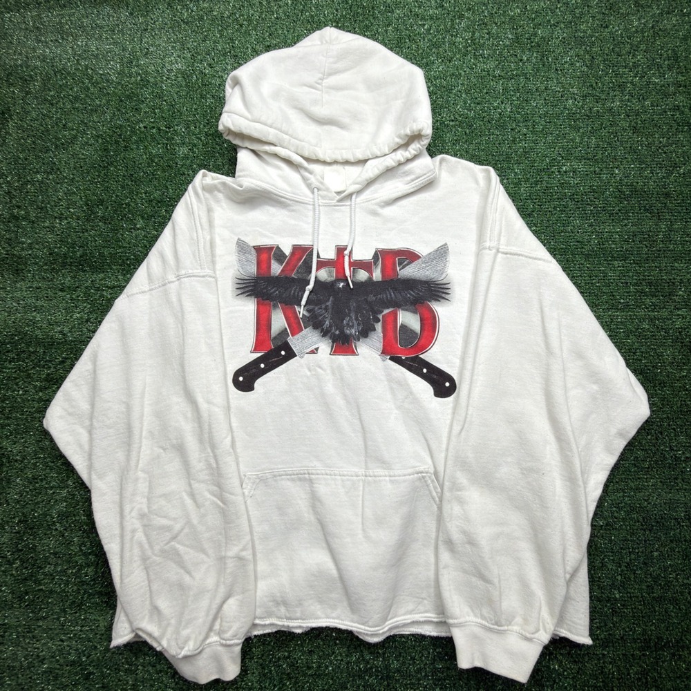 KODAK BLACK Sniper Gang KTB Hoodie Mens L White Graphic Pullover Sweatshirt Logo